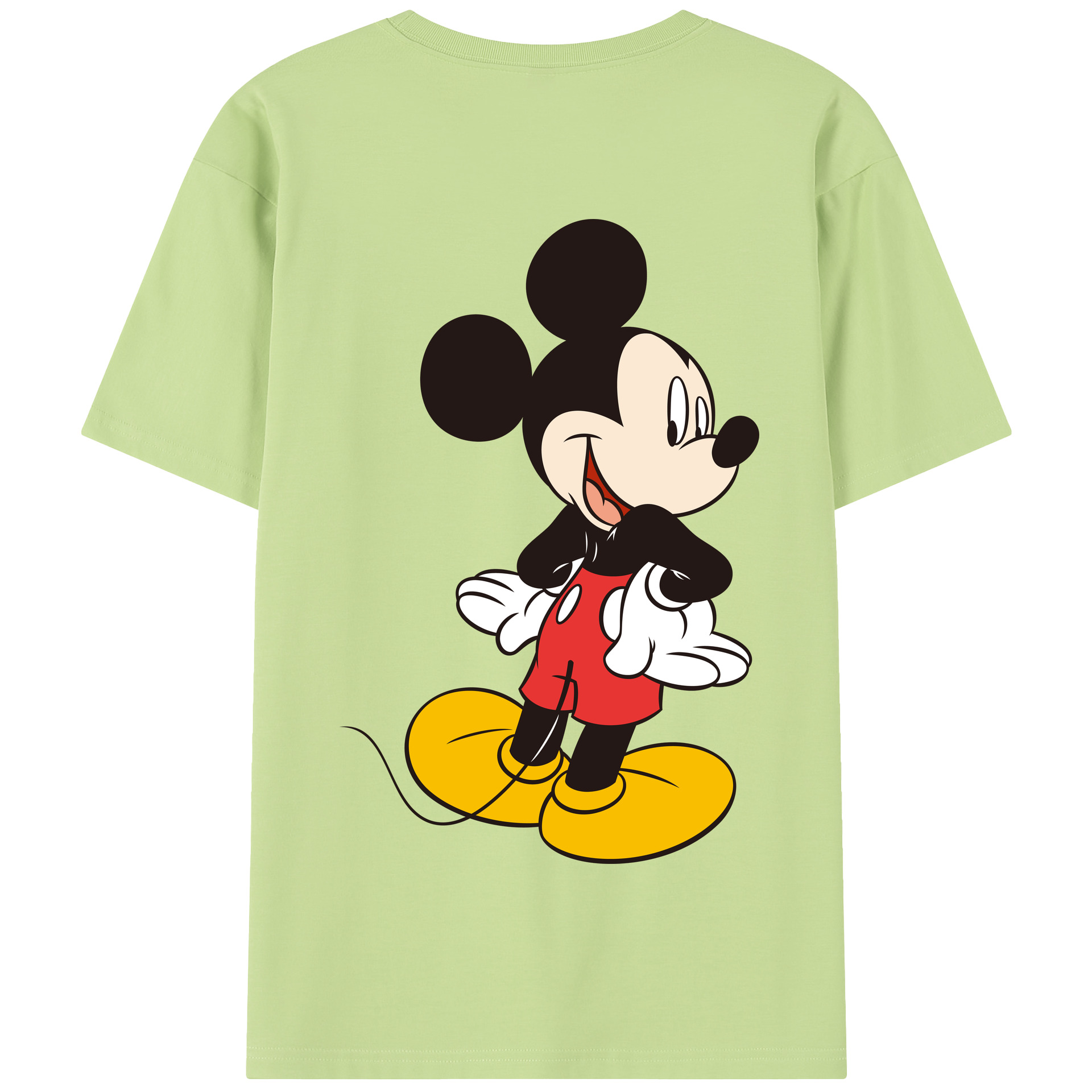 （画像用） ミッキーマウス Mickey Mouse 綿100％半袖Tシャツ（背面プリント）